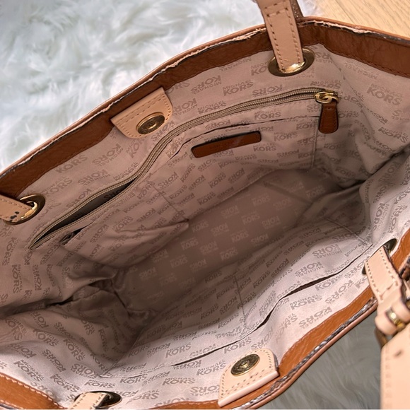 Michael Kors Tan Pebbled Leather Tote Bag - Picture 6 of 6
